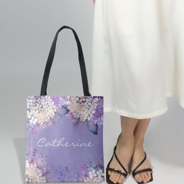 Bolsa Tote Lavanda Floral Spring Wedesmaids Gift (Criador carregado)