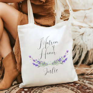 Bolsa Tote Lavanda Laurel Matron do Casamento de Honra