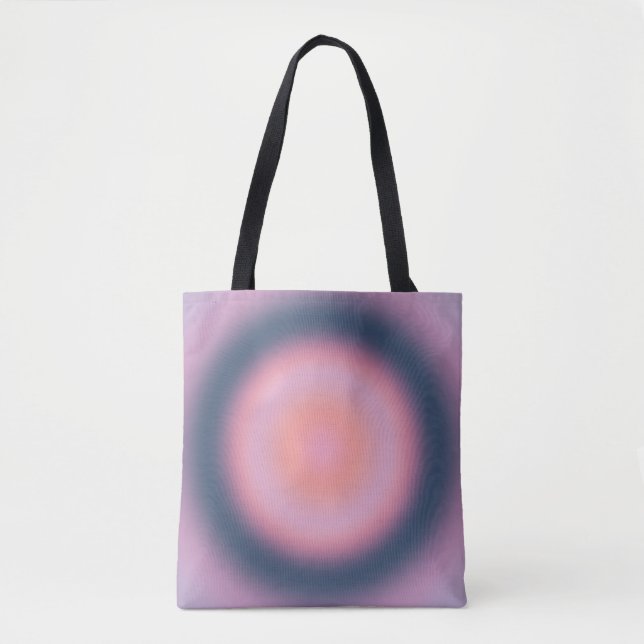 Bolsa Tote Lavanda Lilac-Abstrato Aura com Gradiente Retroati (Frente)
