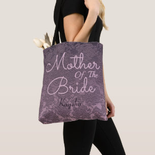 Bolsa Tote Lavanda Mauve Purple Wedding Mãe Da Noiva