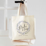 Bolsa Tote Lavandas Elegantes: Tripulação de Noz de Ferro<br><div class="desc">Um doce e elegante presente para a festa noiva,  a bolsa apresenta uma elegante cor d'água da coroa lavanda com verde com "tribo noiva" inscrita no dentro em escrito à mão. Personalize com o nome do destinatário e a data do casamento.</div>