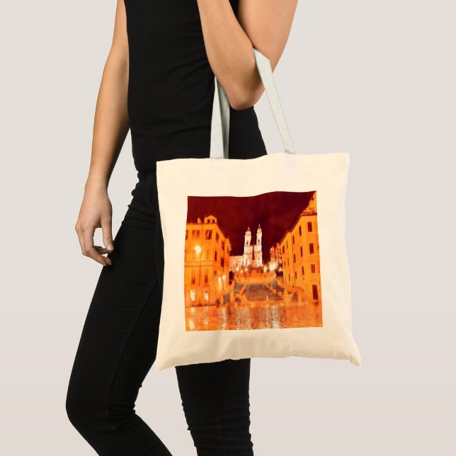 Bolsa Tote ldp PIAZZA DI SPAGNA à noite Roma (Frente (produto))