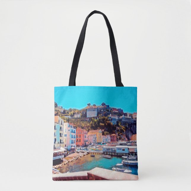 Bolsa Tote ldp SORRENTO - panorama - praia - (Frente)