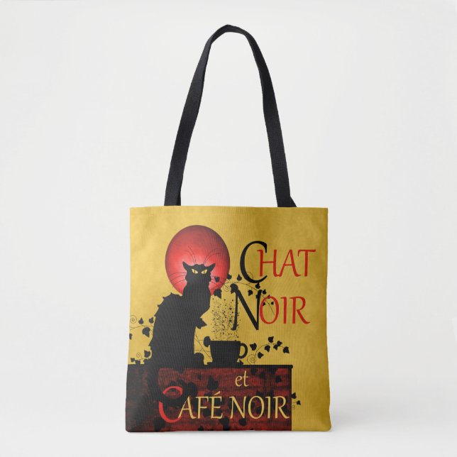 Bolsa Tote Le Chat Noir et Café Noir Coffee (Frente)