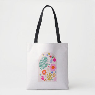 Bolsa Tote Le Jardin 04 Retro Flowers Modern Floral