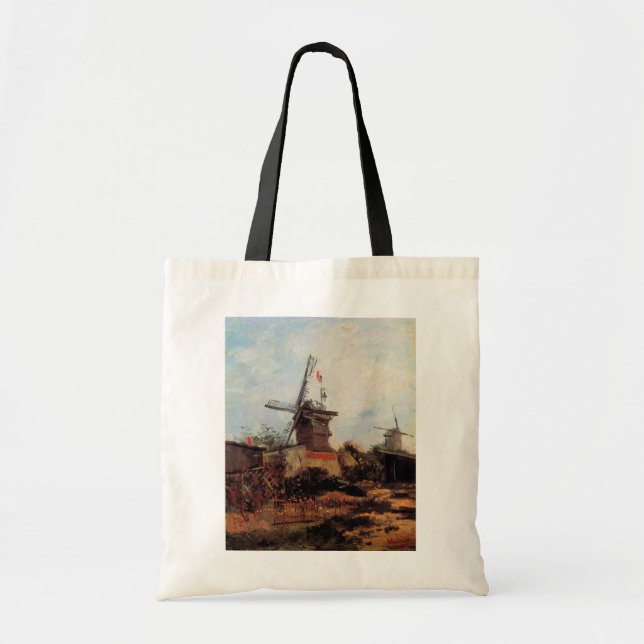 Bolsa Tote Le Moulin de Blute Fin por Vincent van Gogh (Frente)