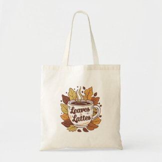 Bolsa Tote leaf and latte, funny coffee shirt, plant lover gi