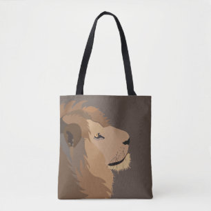 Bolsa Tote Leão Animal Vida Selvagem Gato Grande