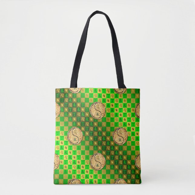 Bolsa Tote Leão & Cabra de Fogo (Frente)