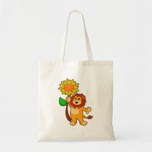 Bolsa Tote Leão com girassol florescente