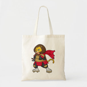 Bolsa Tote Leão como guerreiro com Cabo