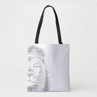 Bolsa Tote Leão da tipografia