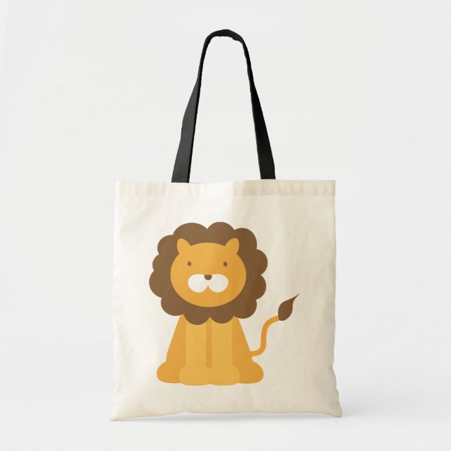 Bolsa Tote Leão de desenho animado (Frente)