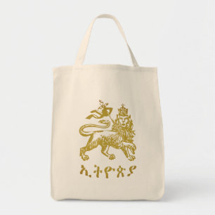 Bolsa Tote Leão de Judá Haile Selassie I Jah Rastafari ELE