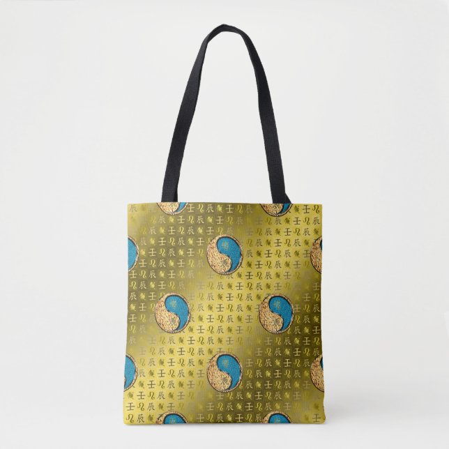 Bolsa Tote Leão & Dragão de Água (Frente)