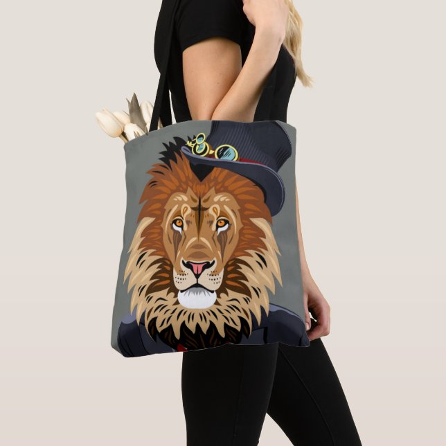 Bolsa Tote Leão elegante (Close Up)