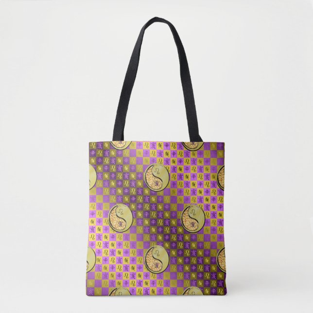 Bolsa Tote Leão & Javali de Metal (Frente)