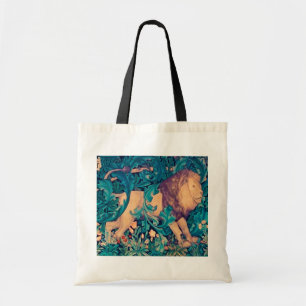 Bolsa Tote Leão na Floresta, William Morris