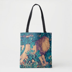 Bolsa Tote Leão na Floresta, William Morris