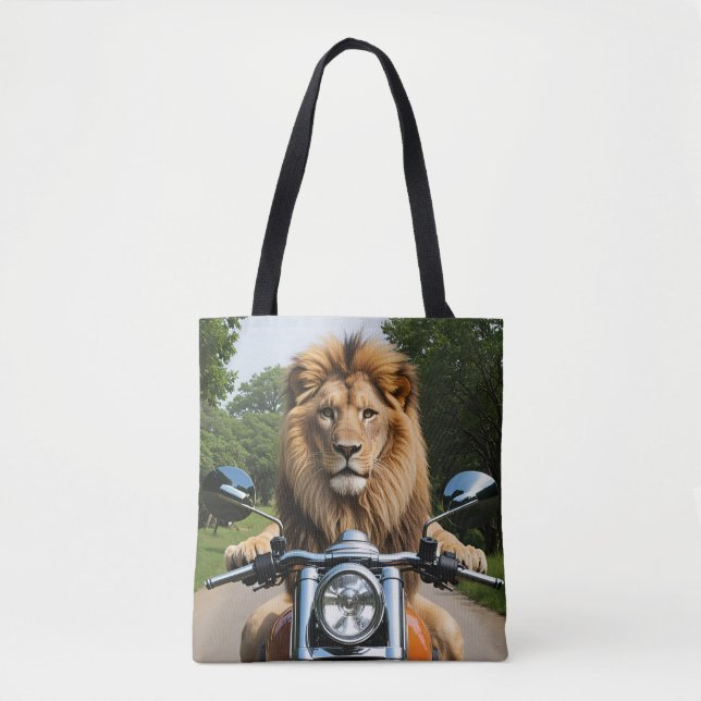 Bolsa Tote Leão na moto (Frente)