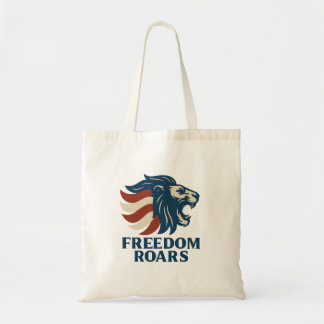 Bolsa Tote Leão Patriótico Liberdade Rugindo