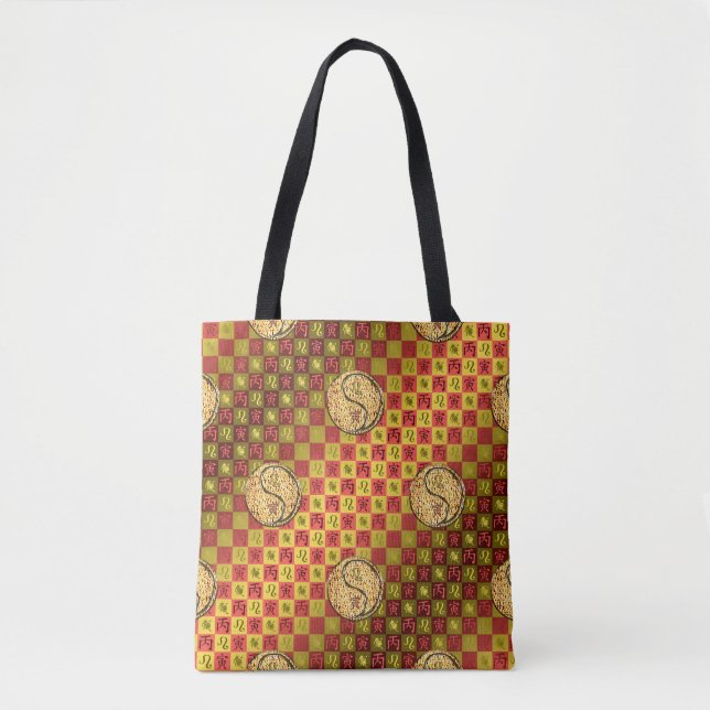 Bolsa Tote Leão & Tigre de Fogo (Frente)