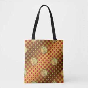 Bolsa Tote Leão & Tigre de Metal