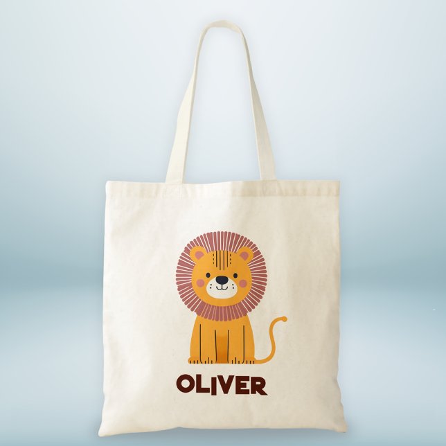 Bolsa Tote Leão Whimsical Cugado Personalizado (Criador carregado)