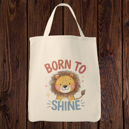 Bolsa Tote Leãozinho "Nascido para Brilhar"
