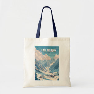 Bolsa Tote Lech am Arlberg Áustria Ilustração Viagem Art