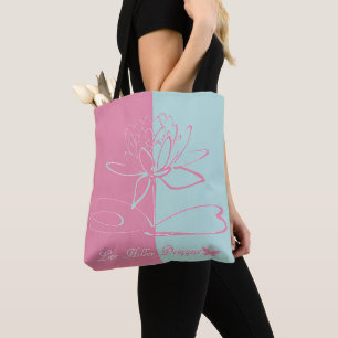 Bolsa Tote Lee Hiller Designs Acordes Rosa Água
