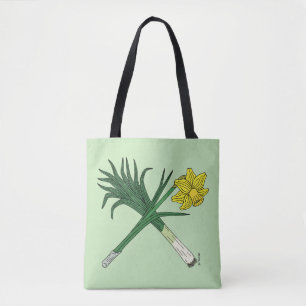 Bolsa Tote Leek e Daffodil cruzados