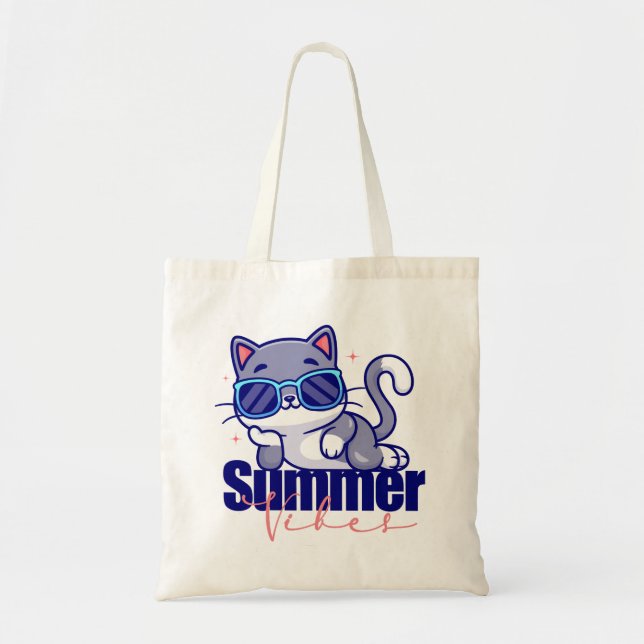Bolsa Tote Legal Cat Summer Vibes (Frente)