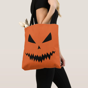 Bolsa Tote Legal e assustador Jack O'Lanterna, cor de laranja