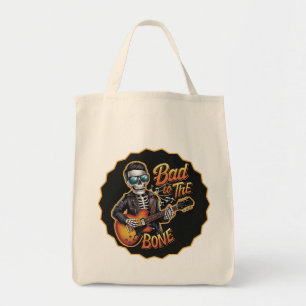 Bolsa Tote Legal esqueleto ruim ao osso com guitarra