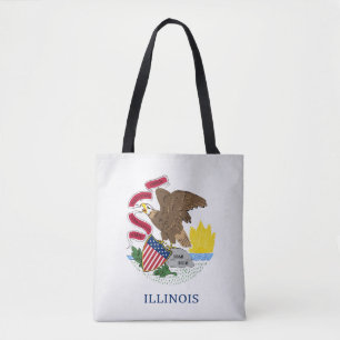 Bolsa Tote Legal Estado De Bandeira De Illinois Fashion