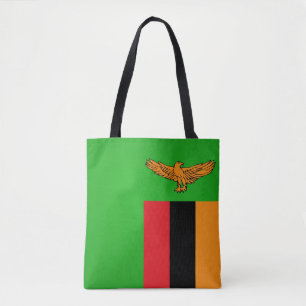 Bolsa Tote Legal Fashion na Bandeira Zâmbia