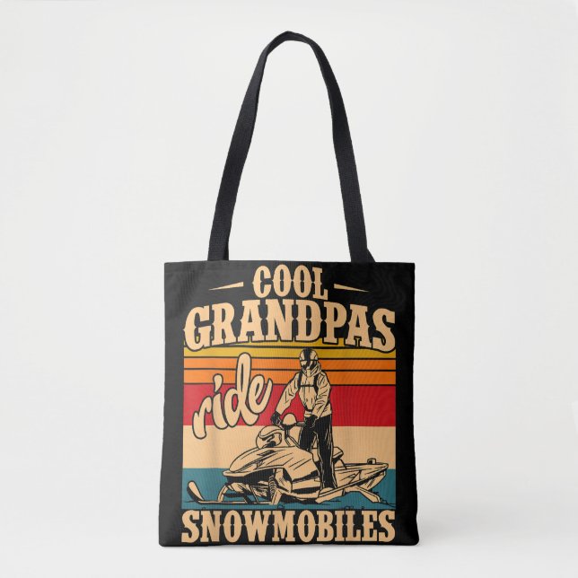 Bolsa Tote Legal Grandpas caminha Snowmobiles Snowmobile Snow (Frente)