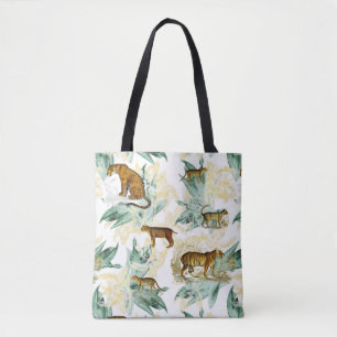 Bolsa Tote Legal Safari Selvagem de Gatos Selvagens Tiger Leo