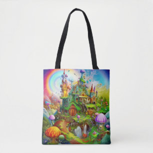Bolsa Tote Legal Terra Única de Fantasia Colorida Magia Única