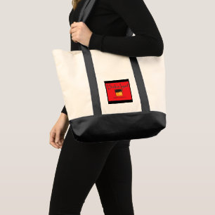 Bolsa Tote Legenda Bourbon com Barra de Tota Grande com Gráfi
