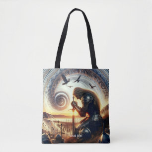 Bolsa Tote Legenda da Espada do Cavaleiro Fantasy
