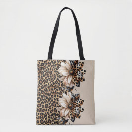 Bolsa Tote Legging com Estampa de Leopardo e Detalhe de Giras
