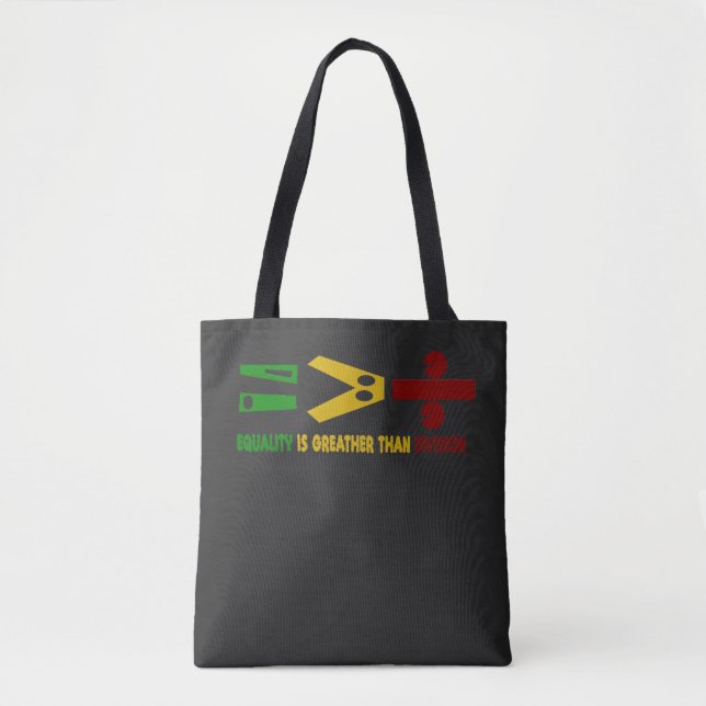 Bolsa Tote l'égualité est plus grande que la division (Frente)
