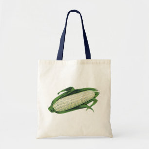 Bolsa Tote Legumes de alimentos vintage Milho branco na espig