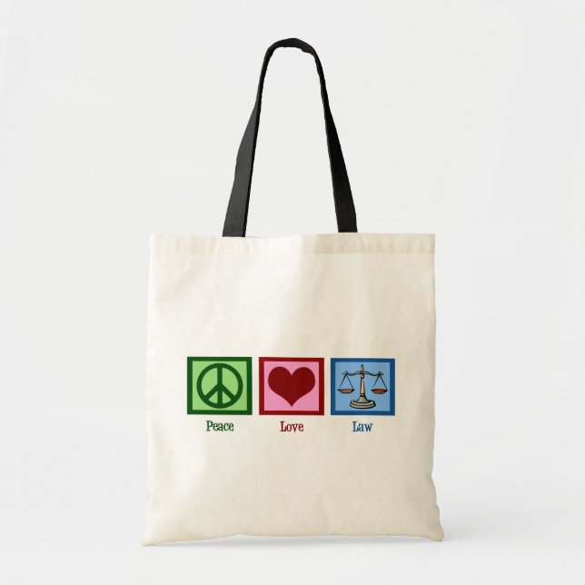 Bolsa Tote Lei de Amor de Paz (Frente)