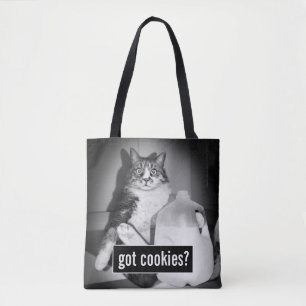 Bolsa Tote Leite De Bebendo De Gato De Jug