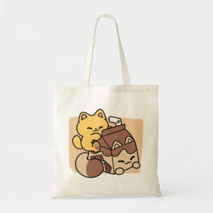 Bolsa Tote Leite de Chocolate Bebendo Felicidade – Comida de