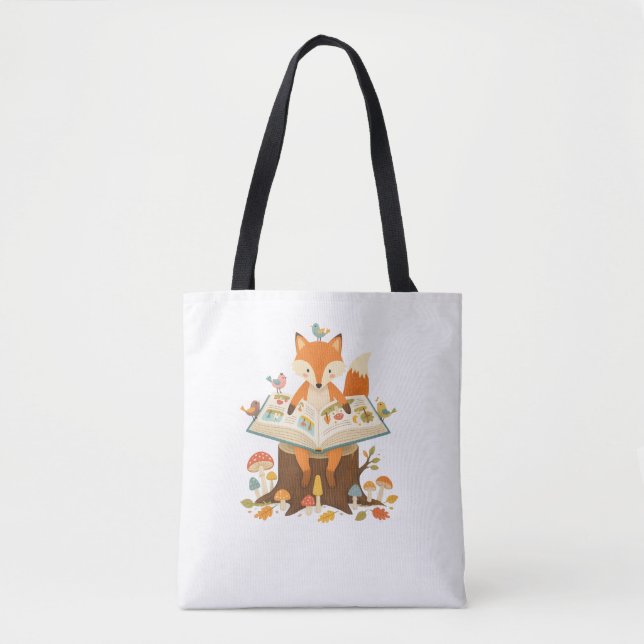 Bolsa Tote Leitor da Floresta Curiosa (Frente)