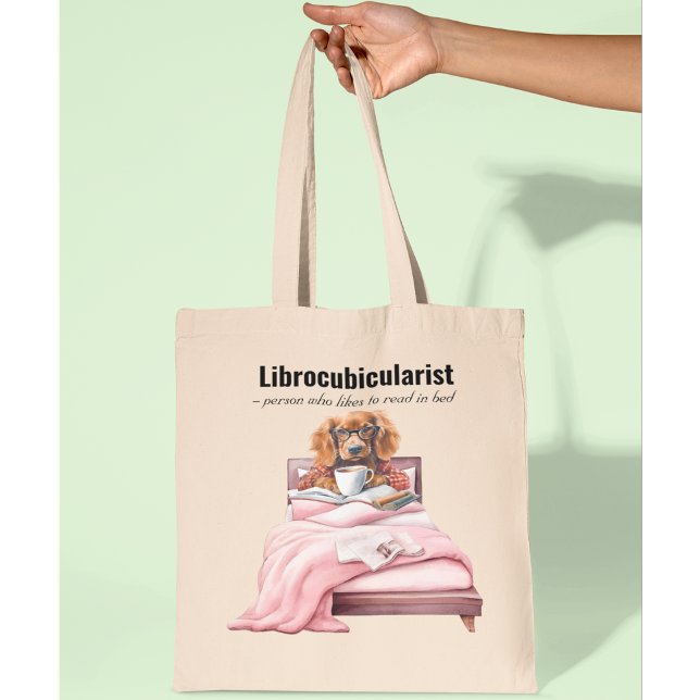 Bolsa Tote Leitura de cães em carteiras de livros (Criador carregado)